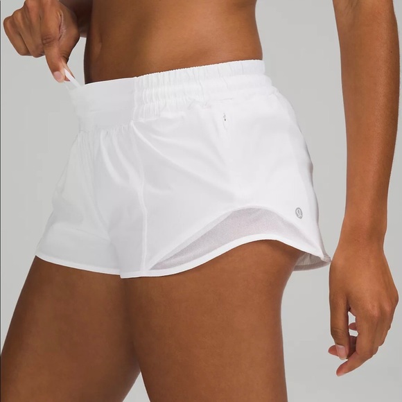 Lululemon White Running Shorts